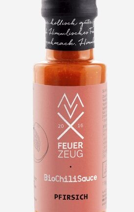 Mühlviertler Feuerzeug_Bio Chili Sauce_Pfirsich_Fleischesslust