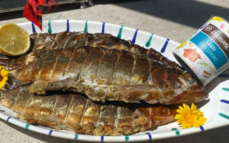 gegrillte forelle gefüllt mit kichererbsen grillkurs von achim astecker fleischesslust